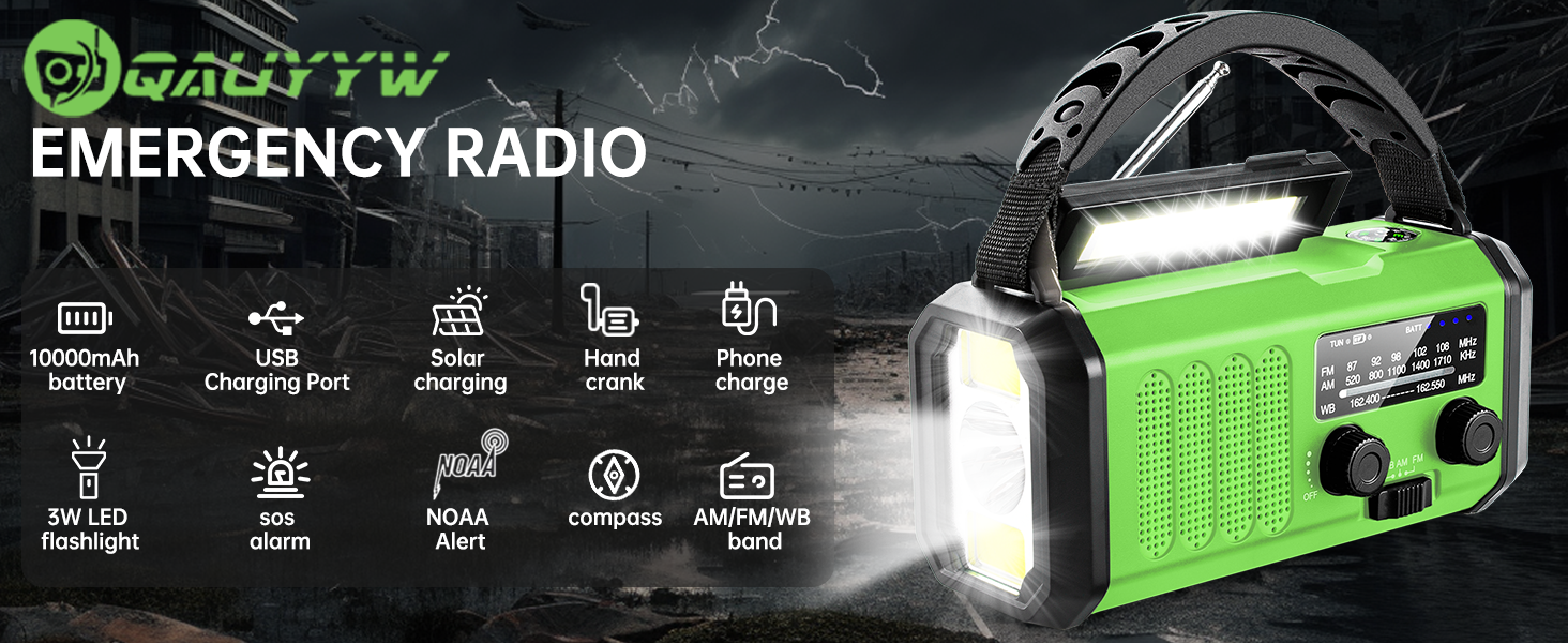 emergency hand crank radio