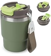 Fijinhom 12oz Coffee Tumbler, Stainless Steel Vacuum Travel Coffee Mug, Leak Proof Double Wall Co...