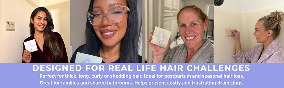 Women using HairStixies in a shower setting.