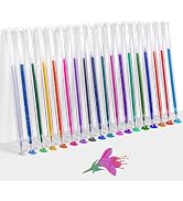 XWT Sparkle Glitter Gel Pens 18 Colors, Metallic Glitter Gel Pen Set, 1mm Fine Point, Click-off C...