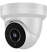 Tennoz 5MP IP PoE Turret Camera Outdoor, PoE IP Security Dome Camera with 80ft Night Vision, 2.8m...