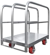 Steel Panel Truck Cart, Platform Truck Cart, Heavy Duty Lumber Cart Drywall Dolly Cart, Flatbed C...