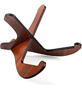 CAHAYA Guitar Stand Wooden Floor Guitar Stand Thicken Plywood X-Frame Style Portable String Instr...