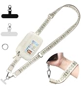 FUVLIFE Clip and Go Phone Strap Crossbody with RFID Wallet, Cell Phone Lanyard for Women, Detacha...