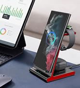 Wireless Charger for Samsung, 3 in 1 Charging Station Compatible with Samsung Galaxy S22+ S22 S21...