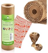 12Inch x 1200Inch Honeycomb Moving Packing Paper Sheets Sustainable Alternative to Bubble Cushion...