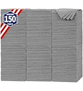 FIXSMITH Shop Towels, Pack of 150, Grey Microfiber Cleaning Cloth Bulk, Microfiber Towels for Car...