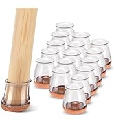 NETRIDDLE 16 PCS Chair Leg Floor Protectors for Hardwood Floors, Furniture Feet Silicone Covers &...