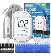 Glucose Monitor Kit – All-in-One Blood Sugar Monitor with 100 Test Strips & Lancets, High Accurac...