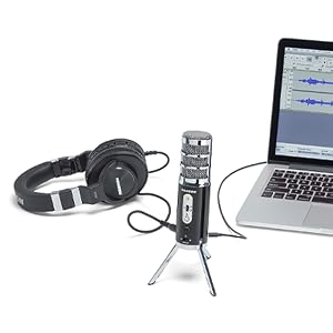Satellite with headphones