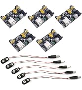 WWZMDiB 5Pcs Breadboard Power Supply Module Input 6.5~12V Output 3.3V 5V for arduino Power Supply...