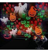 Toodour Halloween Projector Lights Outdoor, Double Head Dynamic Halloween Lights Projector with T...