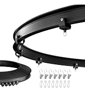 Flexible Ceiling Curtain Track Ceiling Mount, Curved Curtain Rod, Sliding Curtains Track, Room Di...