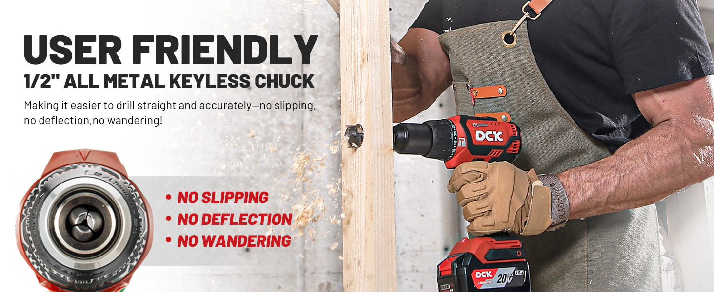 1/2" keyless chuck