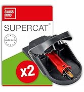 SWISSINNO Mouse Trap Pro SuperCat. Efficient, Humane + Reusable with Food Bait. Catch + Kill Inst...