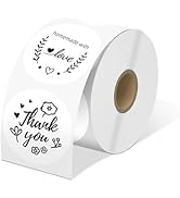 2'' White Round Thermal Labels, 750pcs Circle Thermal Printer Labels, Multi-Purpose Thermal Stick...