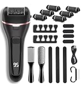Wea&Hea Electric Foot Callus Remover, Upgraded 20-in-1 Pedicure Kit | 6 roller heads, 2 speeds, r...