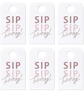 American Greetings Bottle Tags, Sip Sip Hooray! (6-Count)