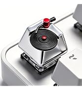 Tapbloom Artisan Keycaps, Vinyl Record Player Custom Cover Caps for MX Mechanical Keyboard, Movab...