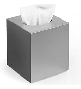 Tissue Box Cover, Square Modern Facial Acrylic Tissue Holder Napkin Dispenser Accessories for Bat...