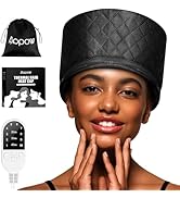 Heat Cap for Deep Conditioning: 10-Level Heats Up Quickly 3 Time Settings Hair Steamer for Natura...