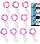 Etinga 10 Pack Fairy Lights Battery Operated String Lights, 10 LED on 3.3ft Silvery Copper Wire,f...
