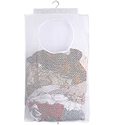 ALYER Breathable Mesh Laundry Hamper,Foldable Hanging Storage Basket,Portable Space Saving Storag...