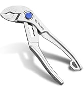 WORKPRO Mini Water Pump Pliers, 4-Inch Groove Joint Pliers, Fast Adjustable Tongue and Groove Pli...
