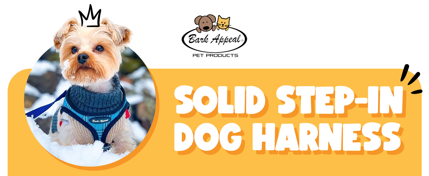 Bark Appeal Solid Step-in Dog Harness