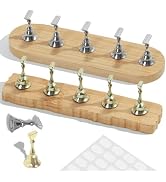 Ruetail 2 Sets of Acrylic Nail Stand for Press Ons Magnetic Nail Practice Stand with 100 Reusable...