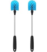 MOSOLAN Stainless Steel Water Bottle Brush, Long Handle Scrubbing Brush, Built for Cleaning Sport...