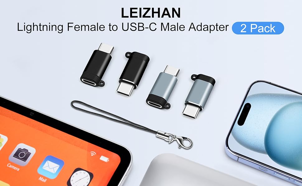 Lightning Female to USB-C Male Adapter