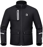 IRON JIA'S Adventure Touring Motorcycle Jacket with CE Armor, Motorbike Riding Protective Slim-Fi...