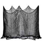 ZeeDix Halloween Black Creepy Cloth 80 × 400 Inch Giant Spooky Cheesecloth Decoration Scary Gauze...