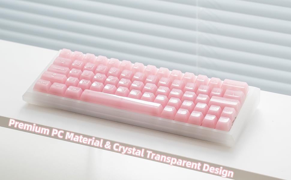 Pink MDA Transparent Keycaps
