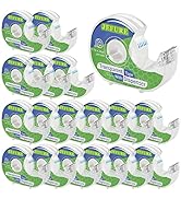 JEFURE 18 Pack Transparent Tape with Dispenser, 0.7In x 1000In Clear Tapes and Refillable Dispens...