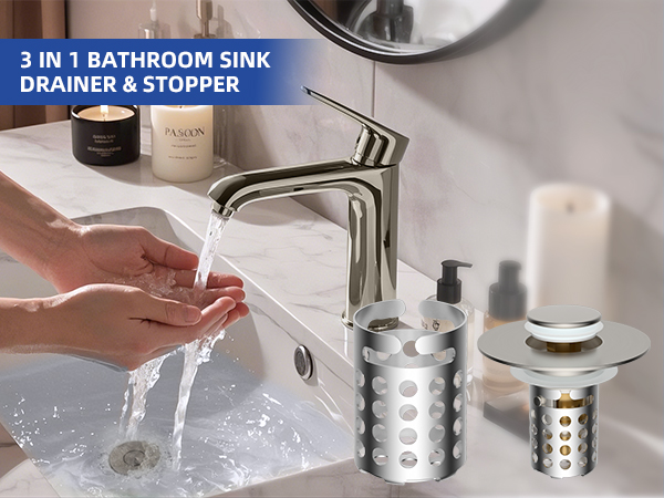 Bathroom Sink Pop Up Drain Strainer