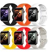 6 Pack Bands Compatible with Apple Watch Band 49mm 46mm 45mm 44mm 42mm 41mm 40mm 38mm for Women M...