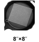 8”x8” Mesh Cast Iron Cleaner Premium 316 Stainless Steel Small Rings