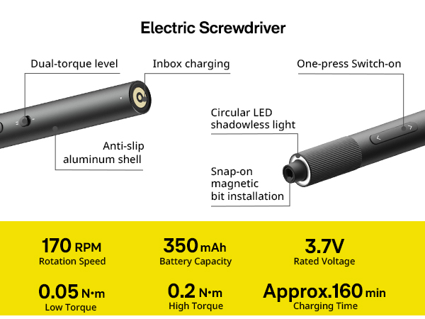 HOTO Electric Precision Screwdriver Set, 48 in 1 Electronics Tool Kit