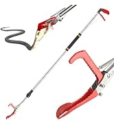 Snake Pole Grabber Catcher, 65 Inch Snake Clamping Tool for Safe Snake Handling and Rattlesnake C...