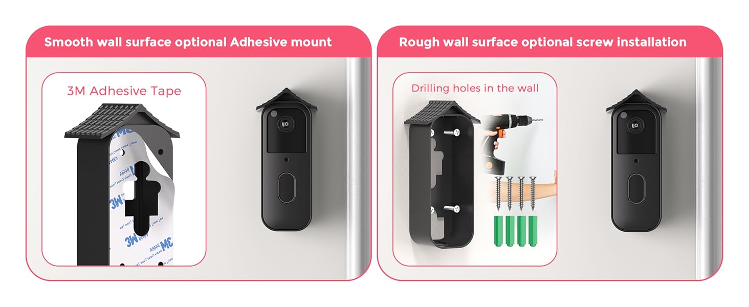 No-Drill Blink Doorbell Mount for Blink Video Doorbell Camera (2nd Gen)
