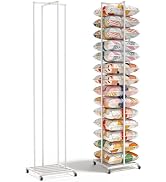 Rolling Pillow Storage Rack Organizer, Adjustable Pillow Display Rack, Metal Throw Pillow Storage...