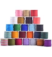 KONMAY 1.0mm Braided Nylon Bracelet Making String Cord, 750 Yards Mixed of 25 Colors, Trim Thread...