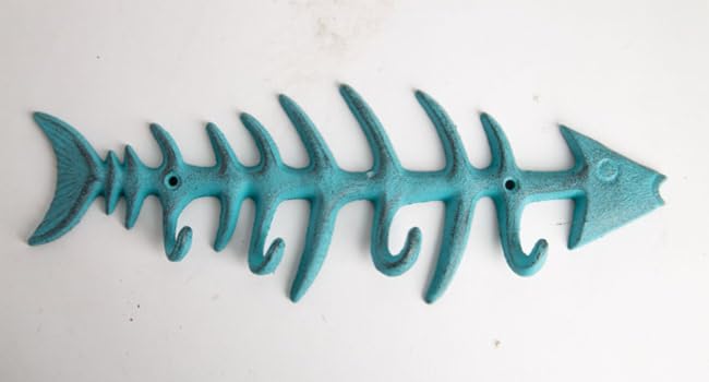 fish bones wall mounted towel rack comfify