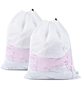 OTraki Fine Mesh Laundry Bag 24 x 20 Inch Drawstring Laundry Mesh Bags Delicates 2 Pack Dirty Clo...