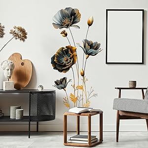 Wall Stickers DIY Flower Wall Decal Removable Waterproof Wall Art