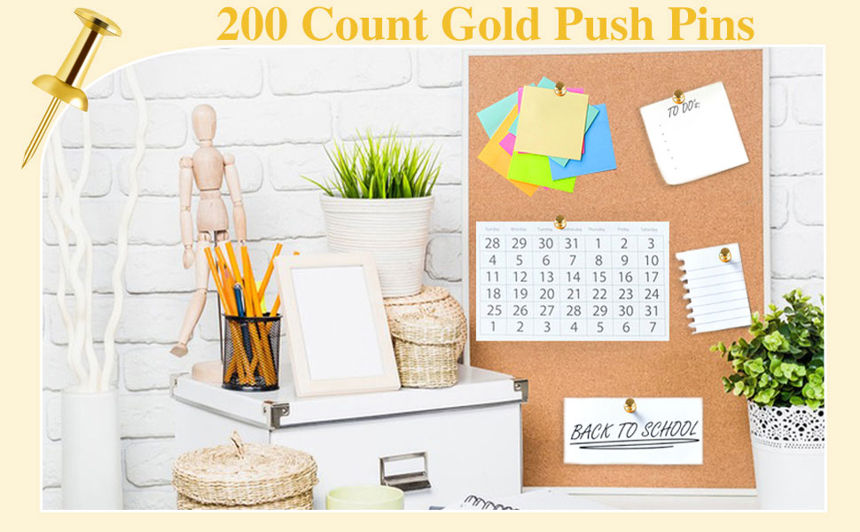 Gold Push Pins