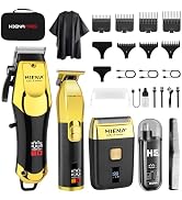 HIENA PRO Professional Hair Clipper Set, Cordless Barber Kit and Hair Cutting Set, Electric Foil ...