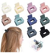Ahoney 10Pcs Small Hair Claw Clips for Women Girls, 1" Mini Matte Tiny Hair Clips for Thin Thick ...
